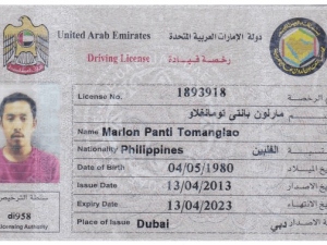 United Arab Emirates drive license