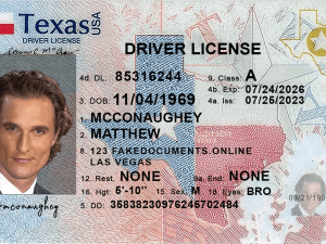 texas fake driver license